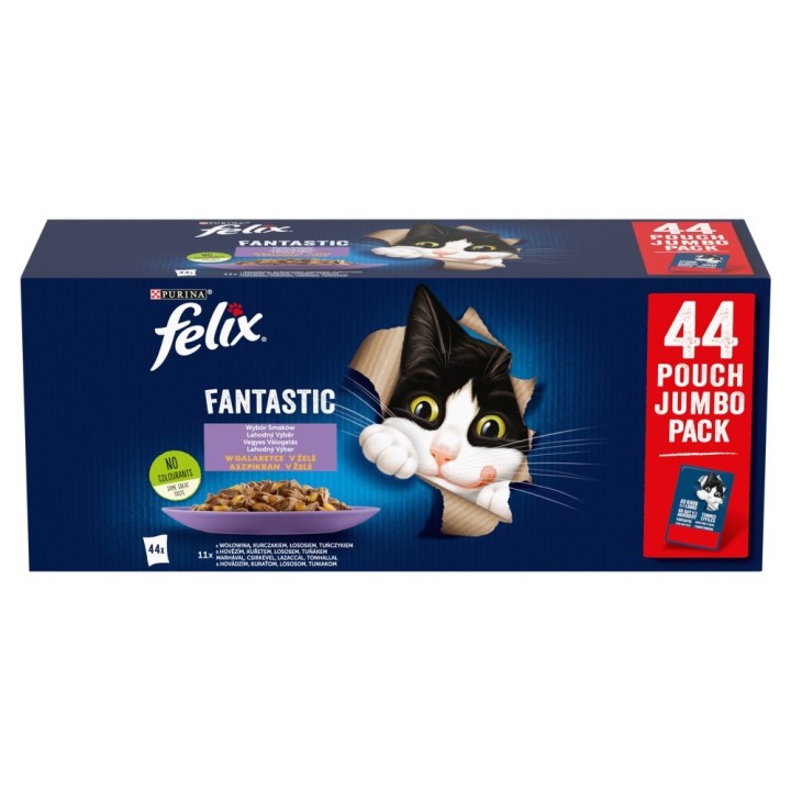 PURINA Felix Fantastic Mix in gelatina - cibo umido per gatti - 44 x 85g