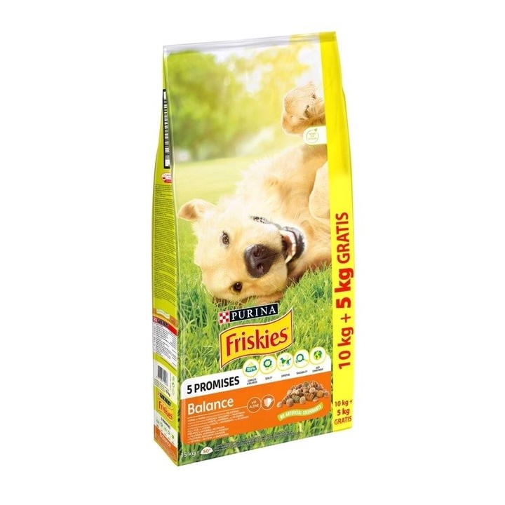 PURINA Friskies Balance Pollo con verdure - cibo secco per cani - 10 + 5kg