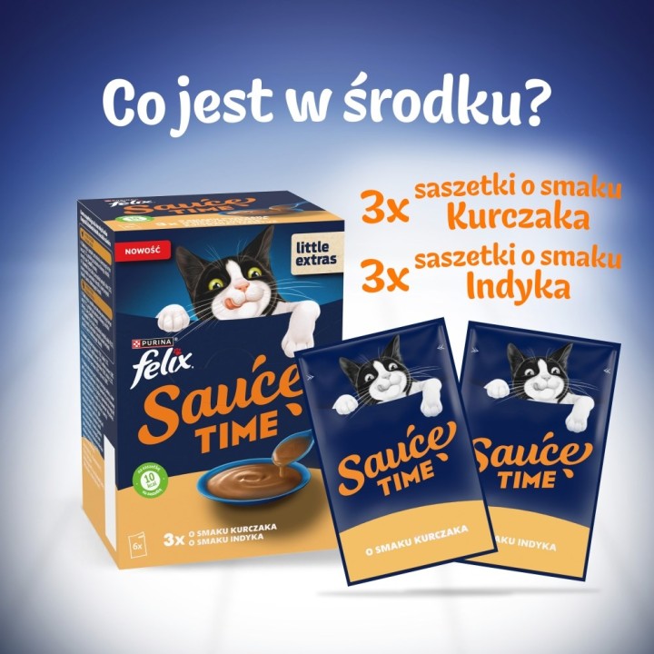 PURINA Felix Sauce Time - cibo umido per gatti - 6x40g