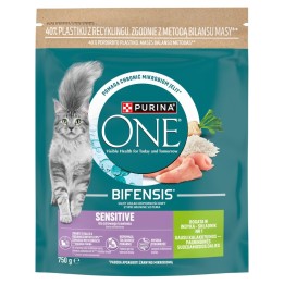 PURINA One Bifensis Sensitive Ricco di tacchino - cibo secco per gatti - 750g