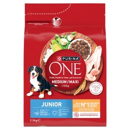 PURINA One Junior Medium/Maxi Ricco di pollo con riso - cibo secco per cani - 2 5kg
