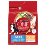 PURINA One Junior Medium/Maxi Ricco di pollo con riso - cibo secco per cani - 2 5kg