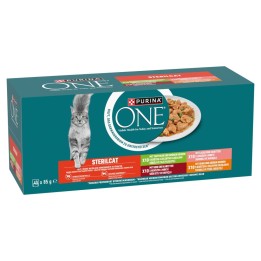 PURINA One Sterilcat Manzo salmone pollo tacchino - cibo umido per gatti - 40x85g