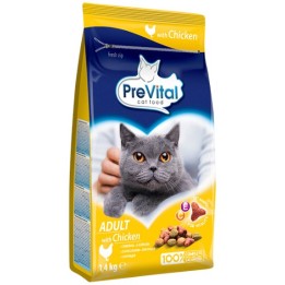 PREVITAL Cibo per gatti Adult con pollo - Cibo secco per gatti - 1.4 kg
