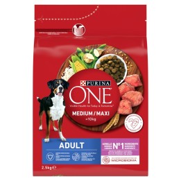 PURINA One Adult Medium/Maxi Ricco di agnello con riso - cibo secco per cani - 2 5kg