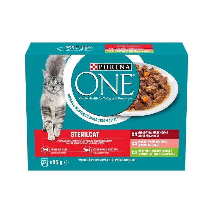 PURINA One Sterilcat mix sapori - cibo umido per gatti - 12 x 85g