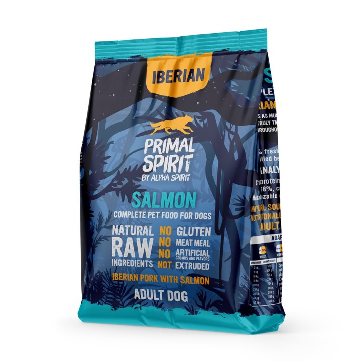 PRIMAL SPIRIT Iberian 70% Salmone – cibo semi-umido per cani – 1 kg