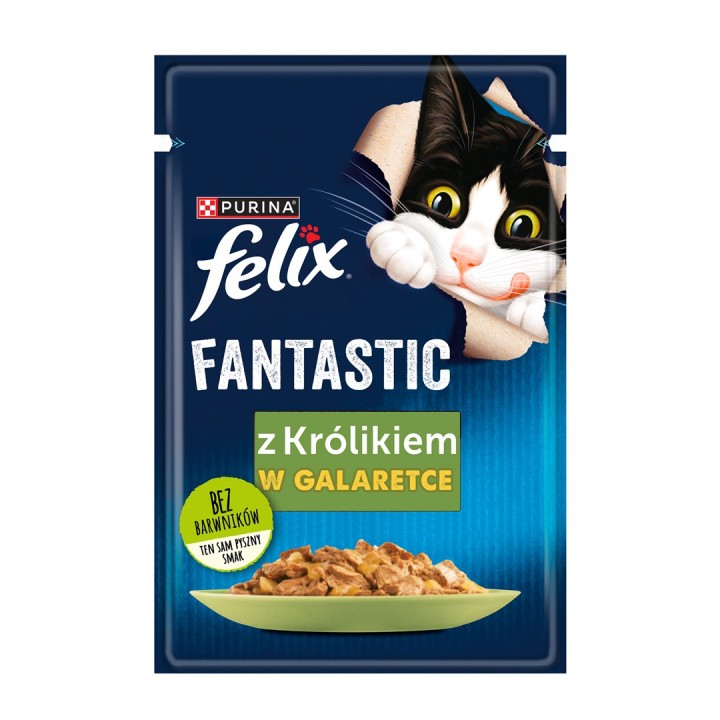 Purina Felix Fantastic coniglio in gelatina - cibo umido per gatti - 85g