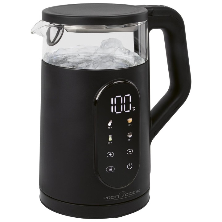 ProfiCook PC-WK 1328 bollitore elettrico 1.7 L 2200 W Nero Trasparente