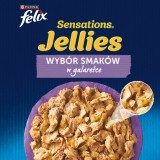 Purina Felix Sensations Mix Tacchino Sgombro Agnello Aringa - Cibo Umido per Gatti - 12x85 g