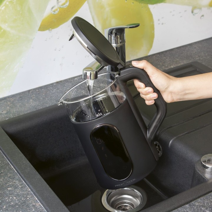 ProfiCook PC-WK 1328 bollitore elettrico 1.7 L 2200 W Nero Trasparente