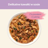 Purina Cat Chow Sensitive Gig con salmone e zucchina in salsa - Cibo umido per gatti - 85 g