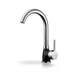 Pyramis Miscelatore da cucina Bello Duo 090927138 Granito argento/nero puntinato