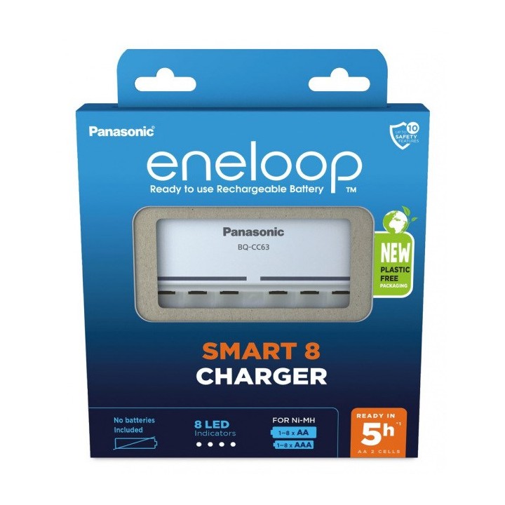 Caricabatterie PANASONIC Eneloop Smart 8 BQ-CC63 (BQ-CC63E ERP)