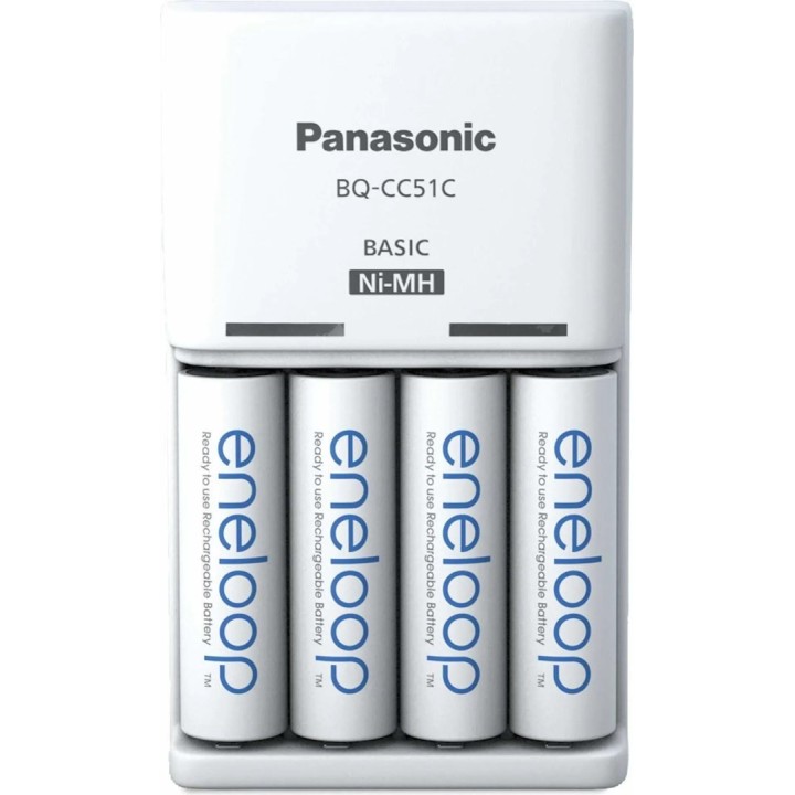 Caricabatterie PANASONIC Eneloop Basic BQ-CC51 + 4x AA 2000 mAh (K-KJ51MCD40E)