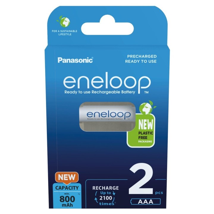 Batterie ricaricabili PANASONIC ENELOOP AAA 800 mAh 2 szt (BK-4MCDE/2CP)