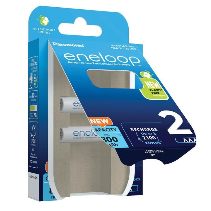 Batterie ricaricabili PANASONIC ENELOOP AAA 800 mAh 2 szt (BK-4MCDE/2CP)