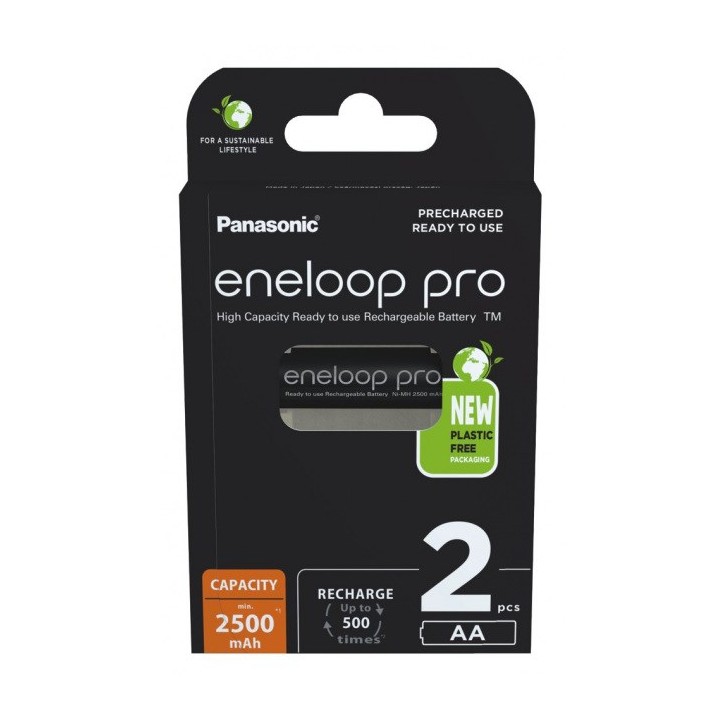 Batterie ricaricabili PANASONIC ENELOOP PRO AA 2500 mAh 2 szt (BK-3HCDE/2CP)