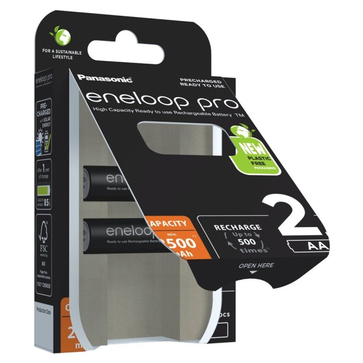 Batterie ricaricabili PANASONIC ENELOOP PRO AA 2500 mAh 2 szt (BK-3HCDE/2CP)