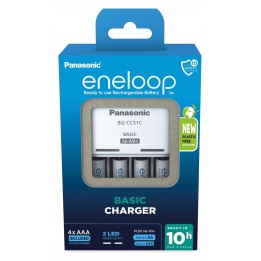 Caricabatterie PANASONIC Eneloop Basic BQ-CC51 + 4x AAA 800 mAh (K-KJ51MCD04E)