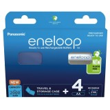 Batterie ricaricabili PANASONIC ENELOOP AA 2000 mAh 4 szt + case (BK-3MCDE/4CP+CASE)