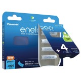 Batterie ricaricabili PANASONIC ENELOOP AA 2000 mAh 4 szt + case (BK-3MCDE/4CP+CASE)