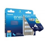 Batterie ricaricabili PANASONIC ENELOOP AAA 800 mAh 4 szt + case (BK-4MCDE/4CP+CASE)