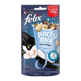 FELIX Party Mix Dairy Delight - Snack per gatti - 60g