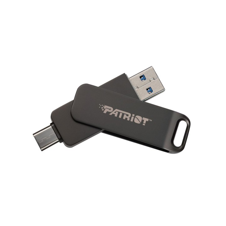 Chiavetta PATRIOT Rage R550 256GB 100 MB/S USB A+C design girevole (PE256GR550DSAD) nero