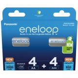 Batterie ricaricabili PANASONIC ENELOOP 4x AA 2000 mAh + 4x AAA 800 mAh 8 szt (BK-3MCDE+4MCDE/8CP)
