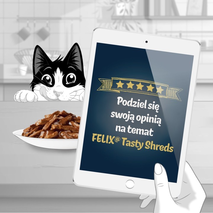FELIX Tasty Shreds con manzo e pollo - 4x 80g