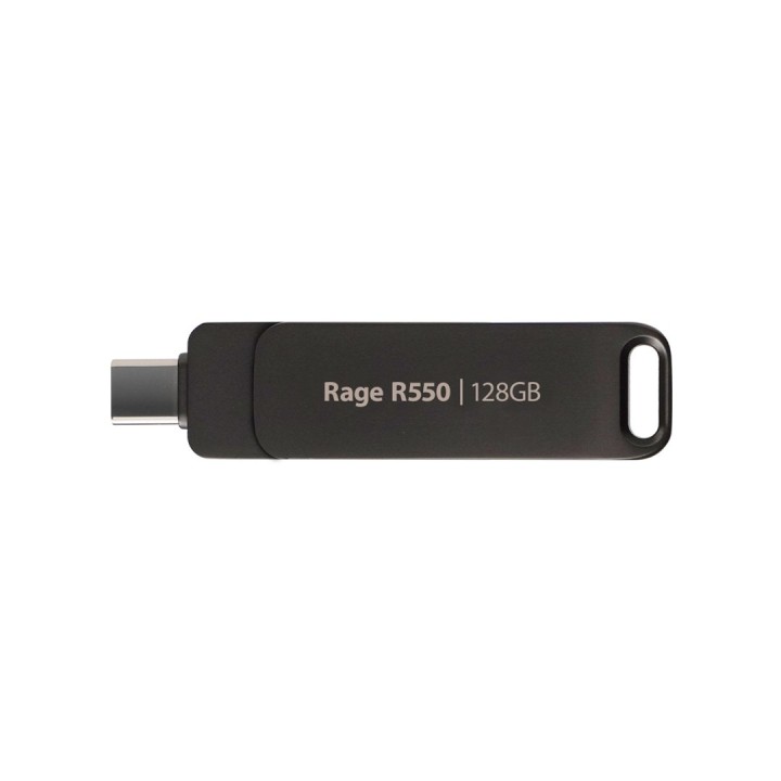 Chiavetta PATRIOT Rage R550 128GB 100 MB/S USB A+C design girevole (PE128GR550DSAD) nero