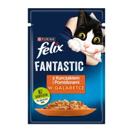 Felix Fantastic Pollo Pomodoro - Cibo Umido per Gatti - 85 g