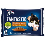 Felix Fantastic coniglio agnello - cibo umido per gatti 340 g (4x 85 g)