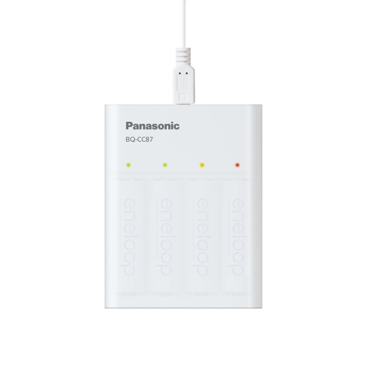 Caricabatterie USB PANASONIC Eneloop Smartplus BQ-CC87 + 4x AA 2000 mAh (K-KJ87MCD40USB)