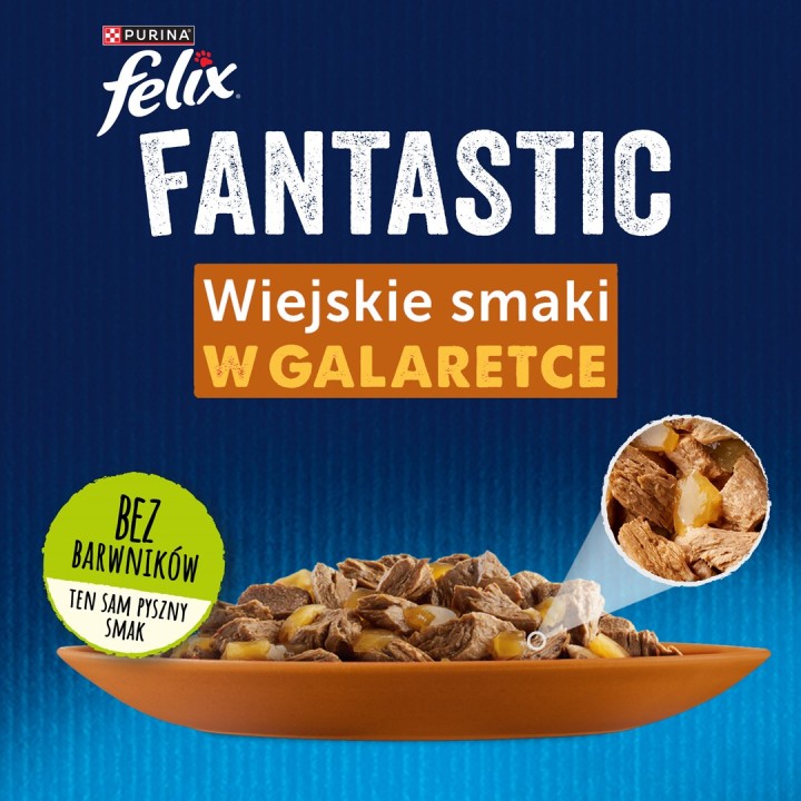 Felix Fantastic coniglio agnello - cibo umido per gatti 340 g (4x 85 g)