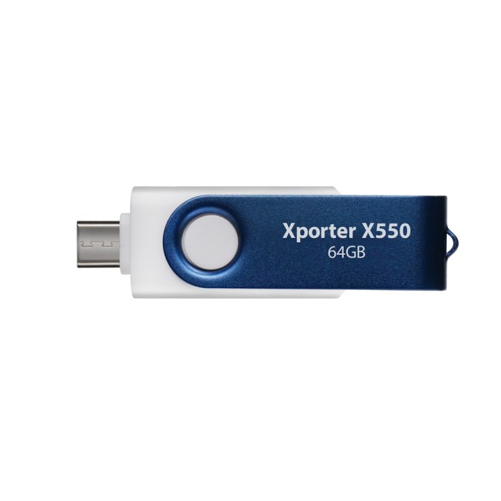 Patriot Memory 64GB Xporter X550 USB chiavetta flash doppia USB A+C (PS64GX550AAD) bianco blu