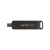 Chiavetta PATRIOT Rage R550 64GB 100 MB/S USB A+C design girevole (PE64GR550DSAD) nero
