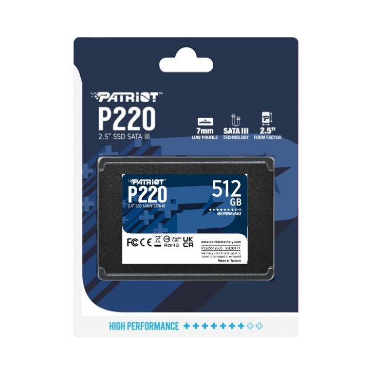 Patriot Memory P220 512GB 2.5 seriale ATA III