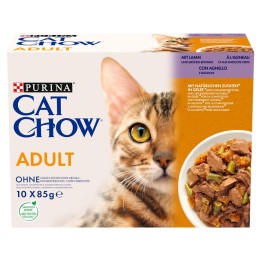PURINA Cat Chow Agnello Fagiolini - cibo umido per gatti - 10x85 g