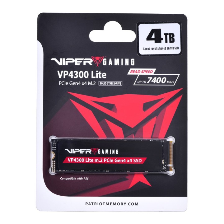 Patriot Memory VP4300 Lite M.2 4 TB PCI Express 4.0 NVMe (VP4300L4TBM28H)