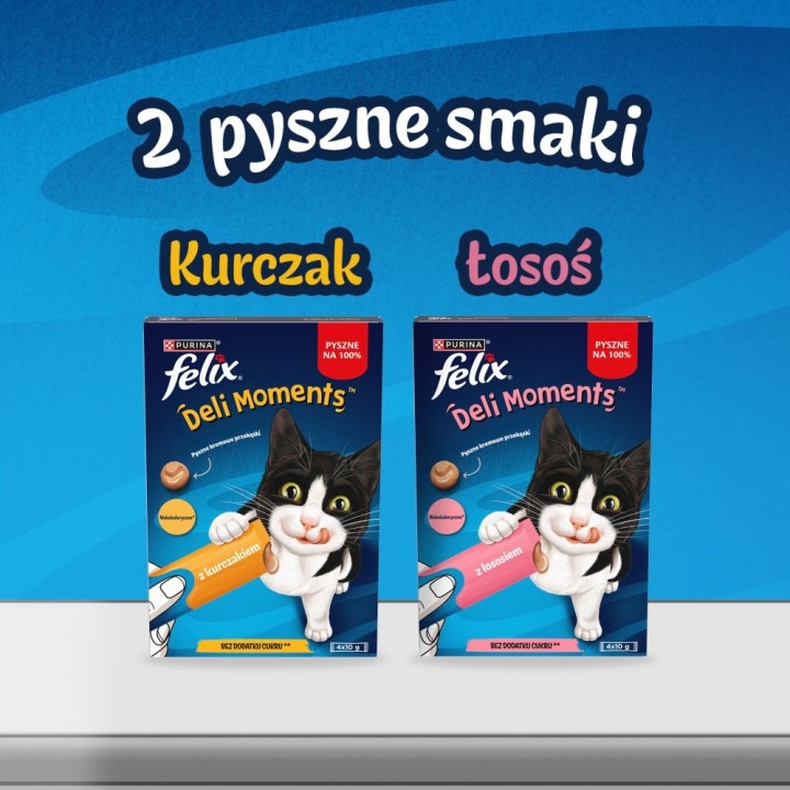 PURINA Felix Deli Moments Salmone - snack per gatti - 4x10g