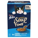 PURINA Felix Original Soup Time Box Pesce - cibo umido per gatti - 6x48g