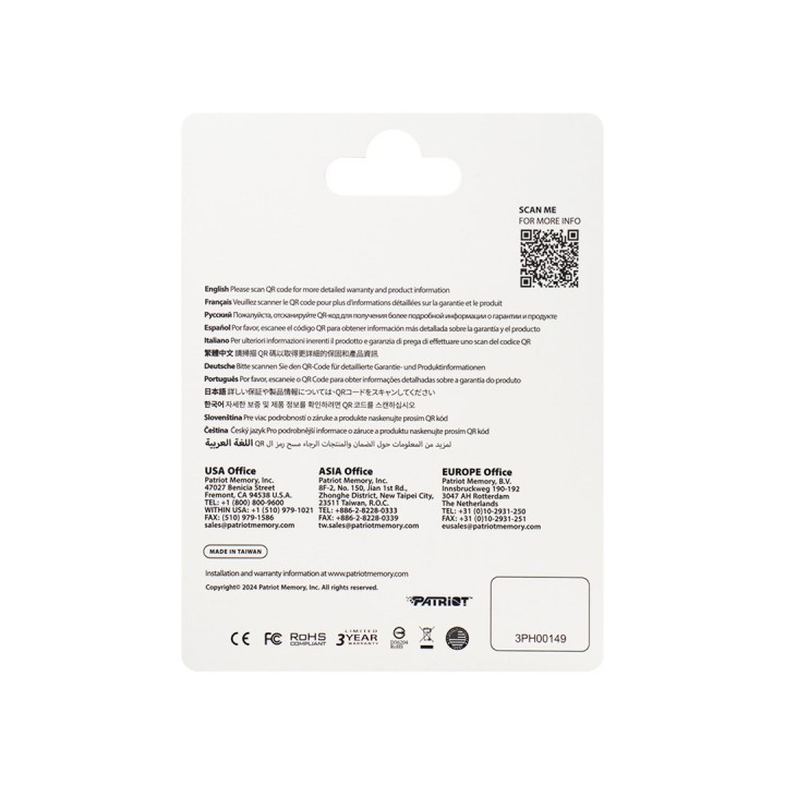 Patriot Memory EP A2 scheda di memoria 512 GB MicroSDXC V30 U3 Classe 10 (PEF512GEP32MCX)