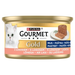 PURINA Gourmet Gold Mousse con salmone - cibo umido per gatti - 85g