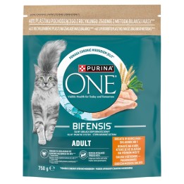 PURINA One Bifensis Adult Ricco di pollo - cibo secco per gatti - 750g