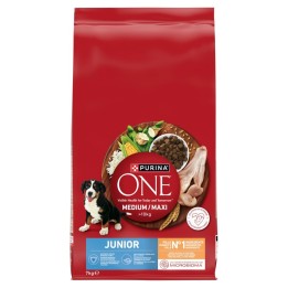PURINA One Junior Medium/Maxi Ricco di pollo con riso - cibo secco per cani - 7kg