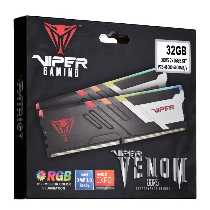 Patriot Memory Viper Venom modulo di memoria 32 GB 2 x 16 GB DDR5 6000 MHz CL30 XMP3 (PVVR532G600C30K)