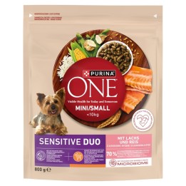 PURINA One Mini/Small Sensitive Salmone riso - cibo secco per cani - 800 g