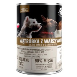 PET REPUBLIC Adult Medium & Small fegato con verdure - cibo umido per cani - 400g